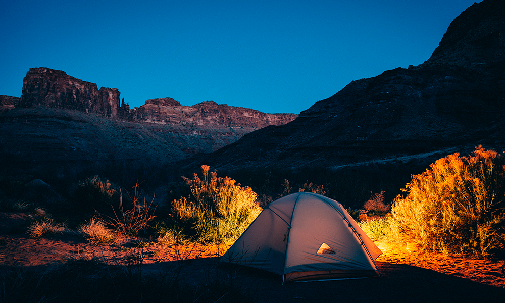 acampada en la montaña